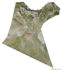 Ad Dakhliyah, region of Oman, on white. Satellite