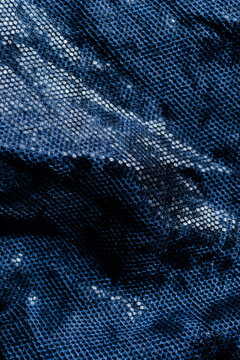 Abstract blue fabric background