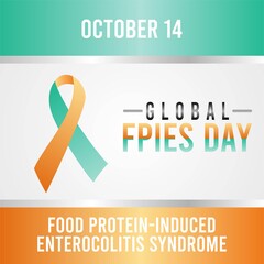 Global Food Protein Induced Enterocolitis Syndrome Day Vector Illustration.