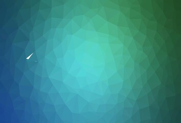 Fototapeta premium Light Blue, Green vector low poly layout. Elegant bright polygonal illustration with gradient. Triangular pattern for your design.