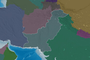 Pakistan outlined. Administrative