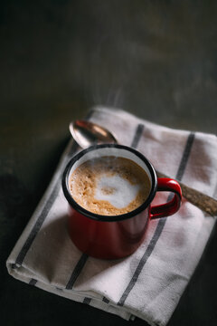 Hot Coffee in a Rustig Metallic Mug