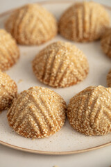 A plate of special and traditional cookie named 