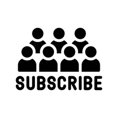 live and streaming related subscriber with characters group vector in solid design,