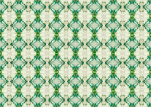 Green design inside kaleidoscope