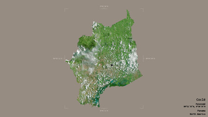 Cocle - Panama. Bounding box. Satellite