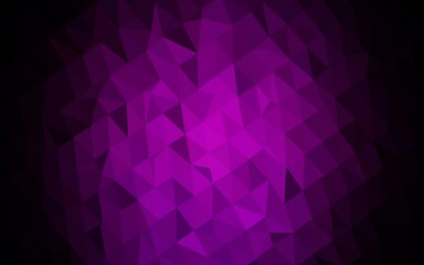 Dark Purple vector polygon abstract background. Colorful illustration in abstract style with gradient. Triangular pattern for your business design.