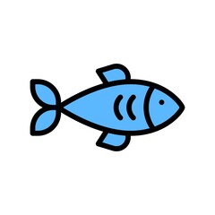 ocean related fish in water with eye and wings vector with editable stroke,