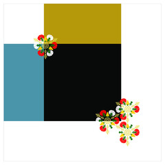 Ottoman tulip style figure wall plate design. It can be used as wallpaper, gift or wrapping paper, background card for gift card, print for table, t-shirt, sticker and wall plate.