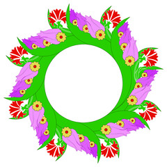 Fototapeta premium Ottoman tulip style figure wall plate design. It can be used as wallpaper, gift or wrapping paper, background card for gift card, print for table, t-shirt, sticker and wall plate.