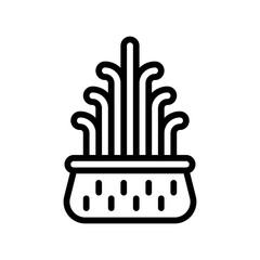 ocean related aquarium in water with eyes vector in lineal style,