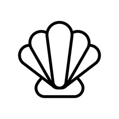 ocean related shell with stand and strips vector in lineal style,