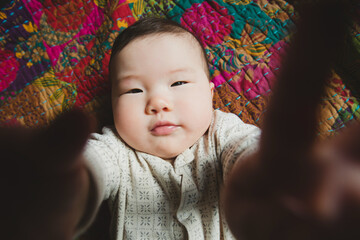 Baby grabbing camera