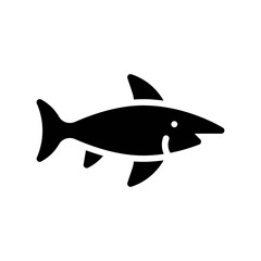 ocean related sword fish in water with eye and wings vector in solid design,