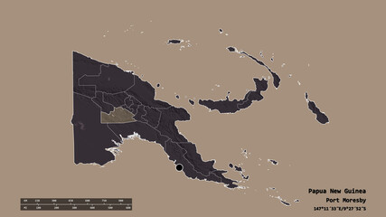 Location of Southern Highlands, province of Papua New Guinea,. Administrative