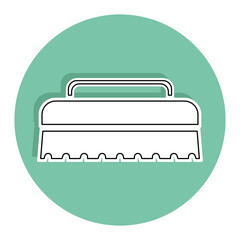 Isolated cleaning brush icon. Cleaning products icon - Vector