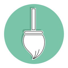 Isolated mop icon. Cleaning products icon - Vector