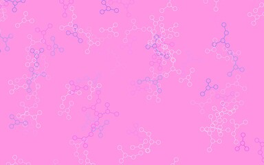 Light Pink vector background with forms of artificial intelligence.