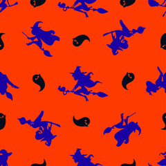 halloween pattern seamless vector