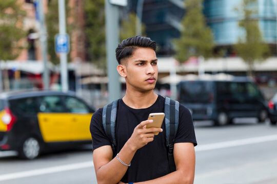 Man searching location in a Map App