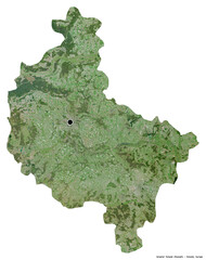 Greater Poland, voivodeship of Poland, on white. Satellite