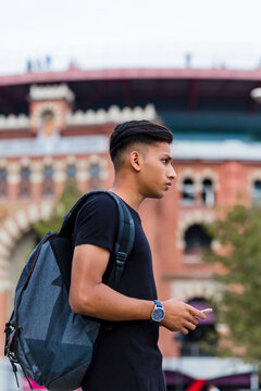 Man searching location in a Map App