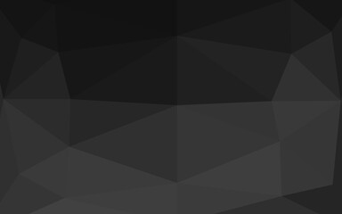 Dark Silver, Gray vector polygonal background. A sample with polygonal shapes. Triangular pattern for your business design.