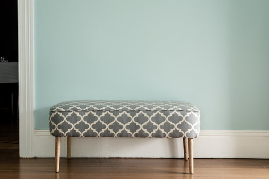 long stool with quatrefoil pattern