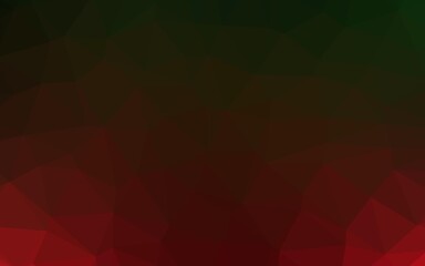 Obraz premium Dark Green, Red vector abstract mosaic backdrop. An elegant bright illustration with gradient. Brand new design for your business.