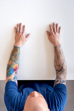 Hipster man with tattoos