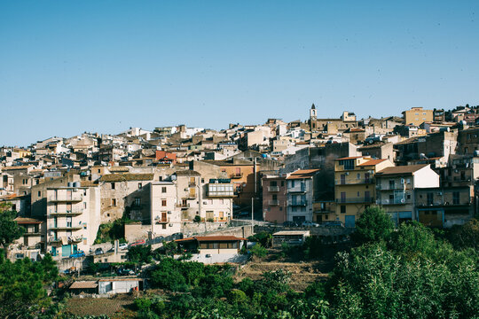 Old-Fashioned Italian Village on Sunny Day
