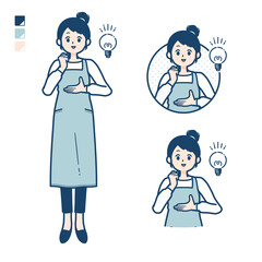 simple apron woman_idea