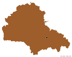 Brasov, county of Romania, on white. Pattern