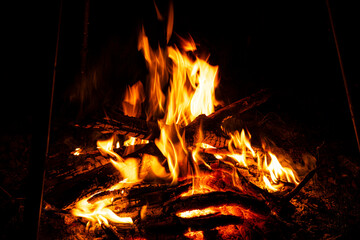 fire in fireplace © Martyna