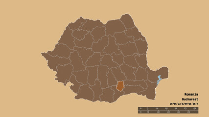 Location of Ilfov, county of Romania,. Pattern