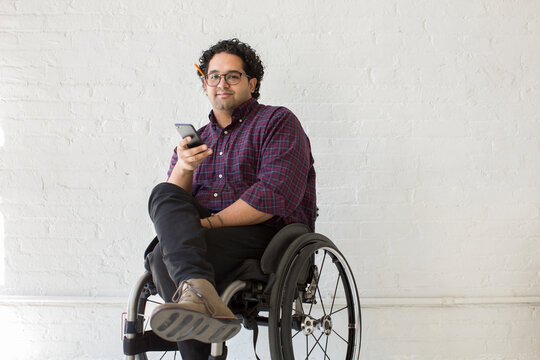 Portrait of a man in a wheel chair
