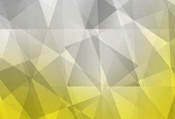 Light Yellow vector abstract polygonal template.