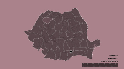 Location of Salaj, county of Romania,. Administrative