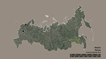 Location of Amur, region of Russia,. Satellite