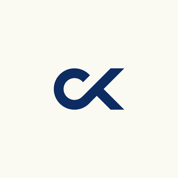 letter C initial CK logo icon vector illustrations