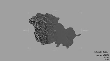 Kabardin-Balkar - Russia. Bounding box. Bilevel