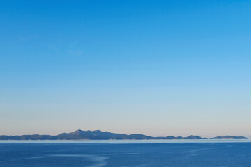 Island view of Lostovo from Korcula, Croatia