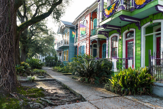 Colourful painted houses of New Orleans