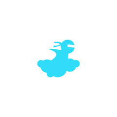 cloud ninja logo vector illustrations