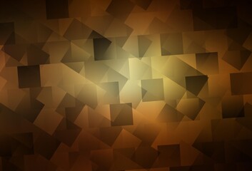 Dark Yellow vector backdrop with rhombus.