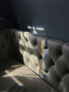 Sofa in rainbow rays