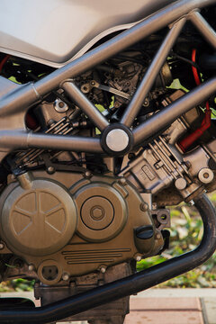 Detailed view of engine