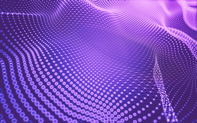 Abstract background. Molecules technology with polygonal shapes, connecting dots and lines....