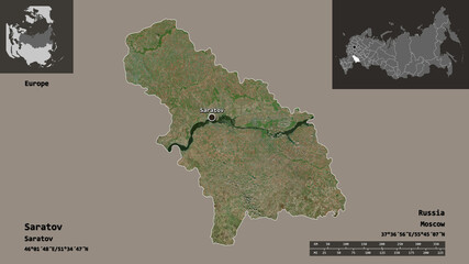 Obraz premium Saratov, region of Russia,. Previews. Satellite