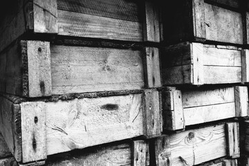 wood, structure, old, black and white, object, abstract, wall